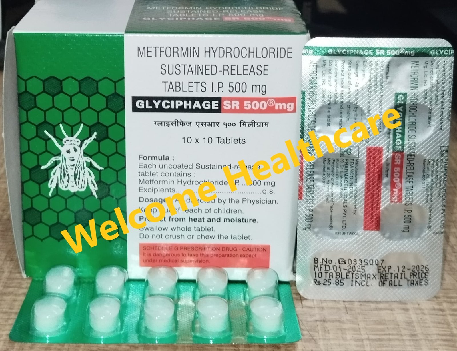 GLYCIPHAGE SR 500mg